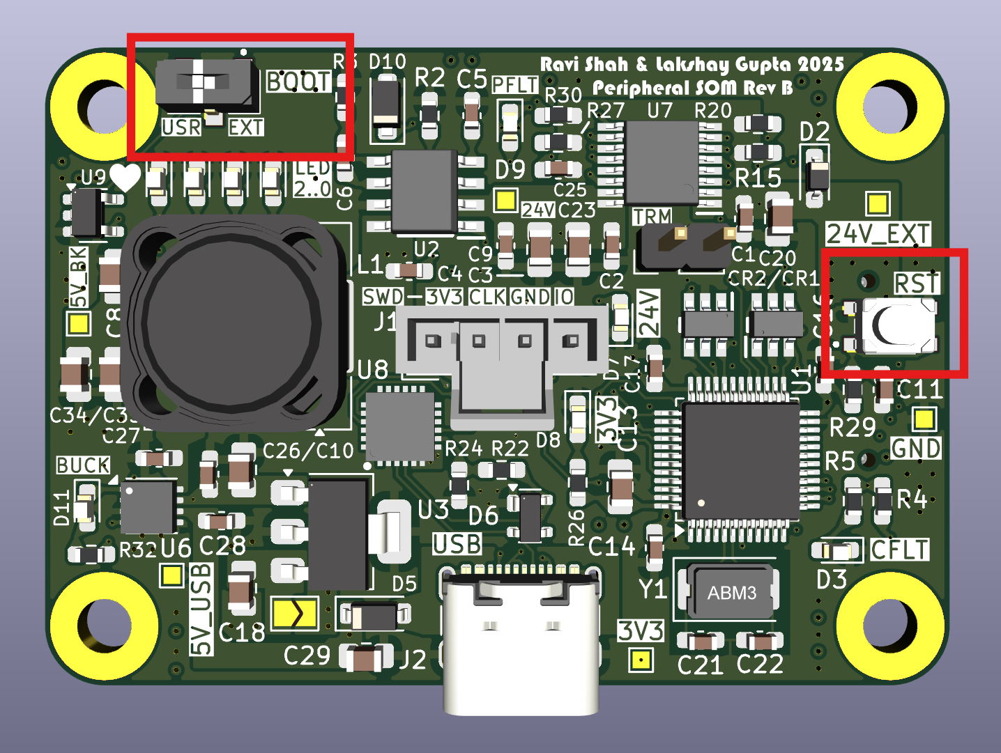 Boot/Reset switches shown on the PSOM