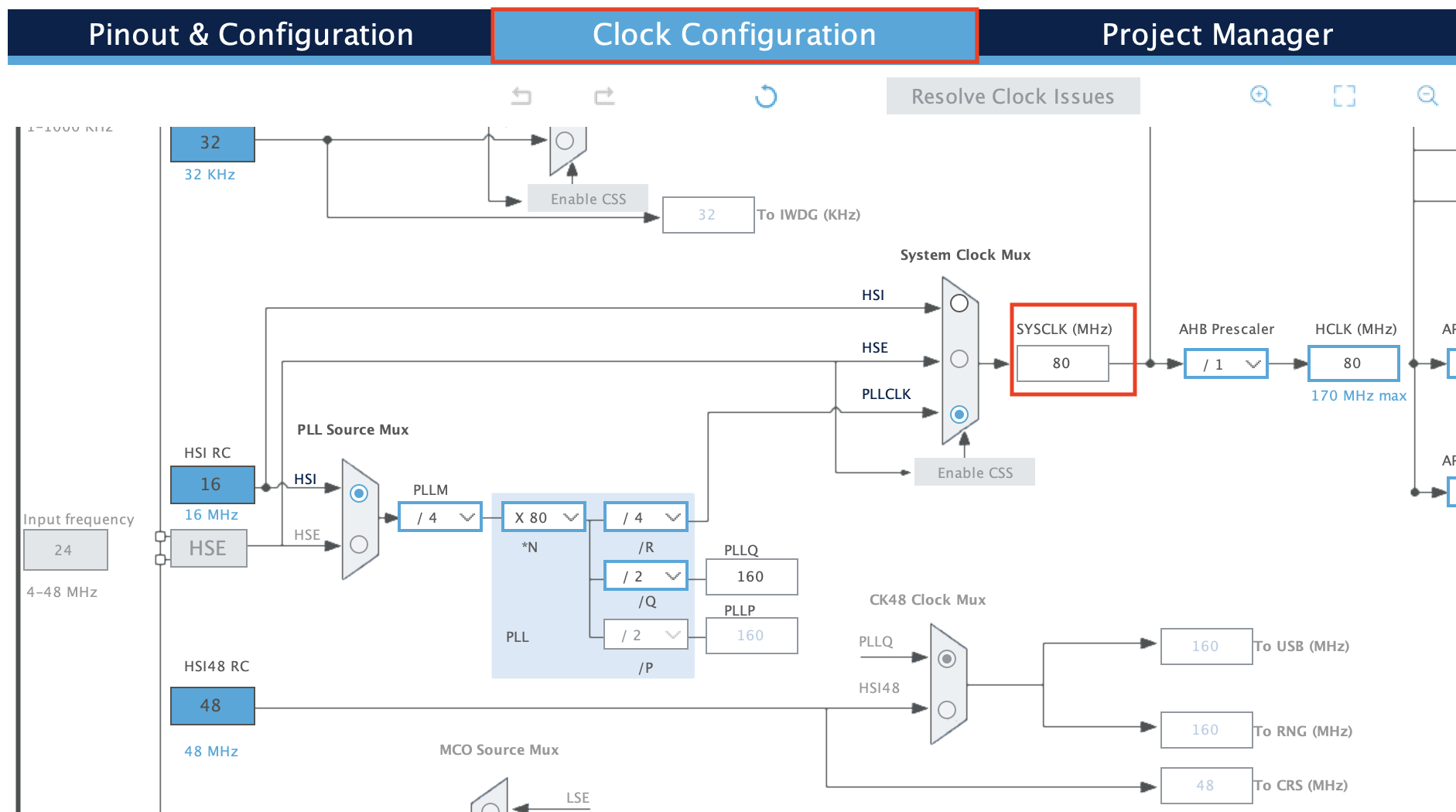 System Clock Configuration